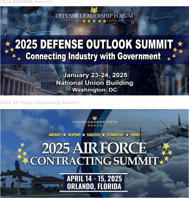 2025 Air Force Contracting Summit 2025 DEFENSE Summit